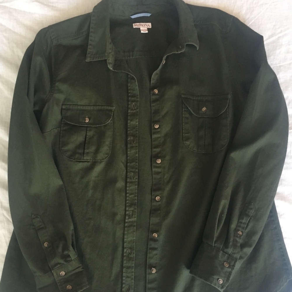 Merona Dark Green Flannel